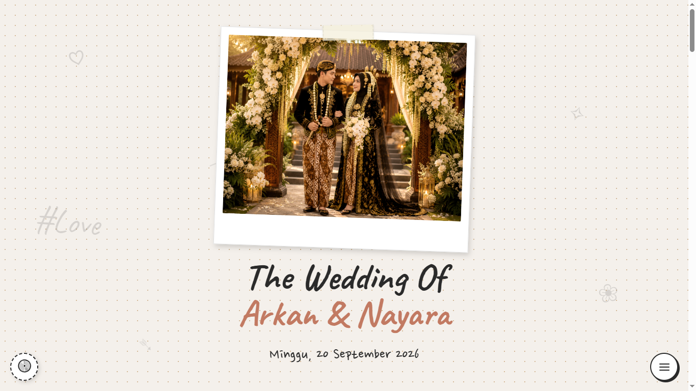 Template Website Pernikahan Love Journal