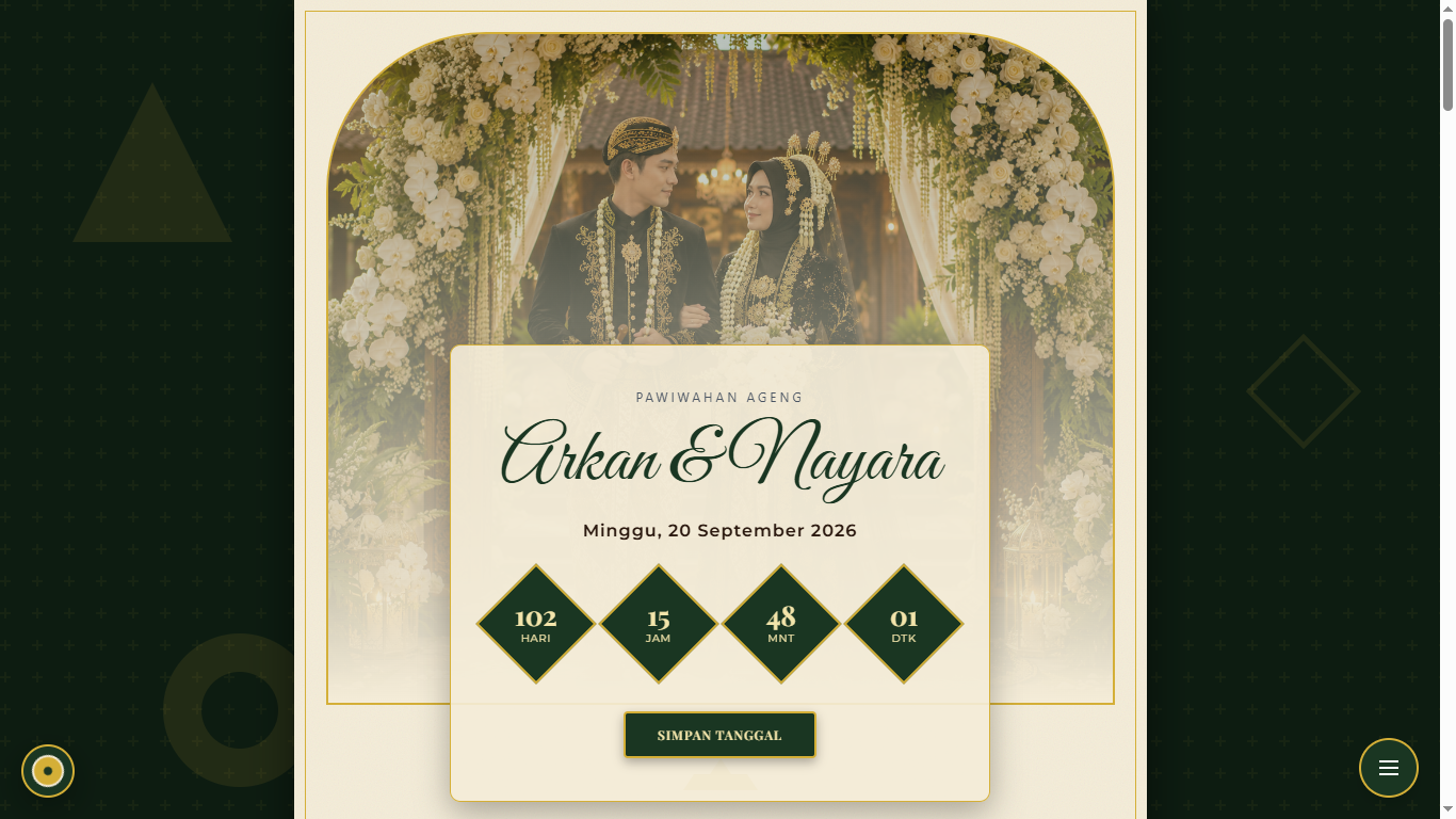 Tema Undangan Pernikahan Digital Keraton Heritage