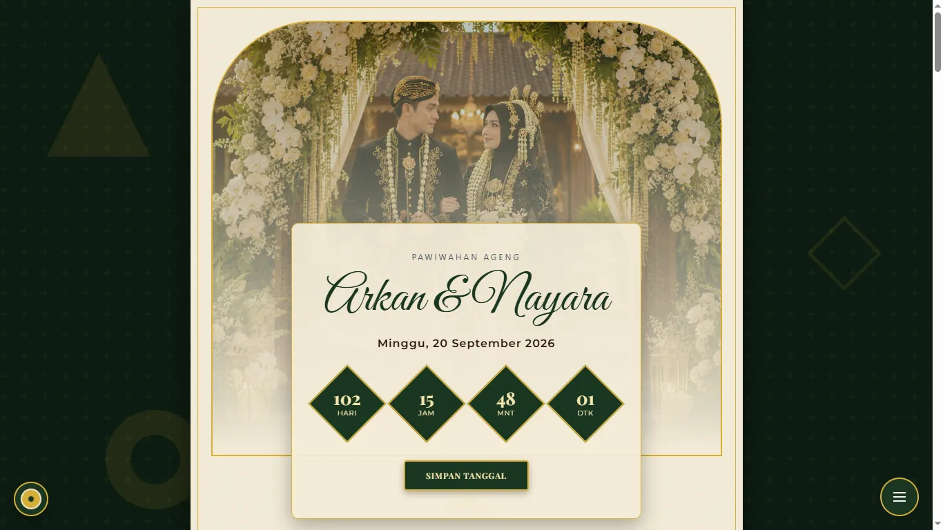 Tema Undangan Pernikahan Digital Keraton Heritage